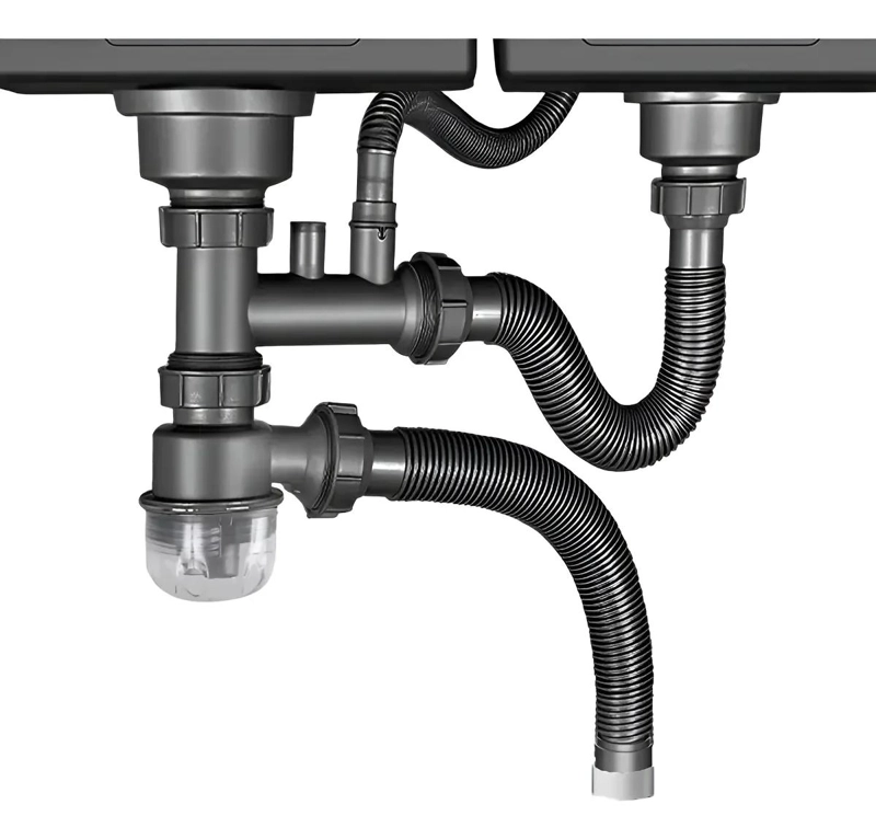 TUBO DRENAJE FLEXIBLE PARA FREGADERO DE COCINA Y BAÑO - 1