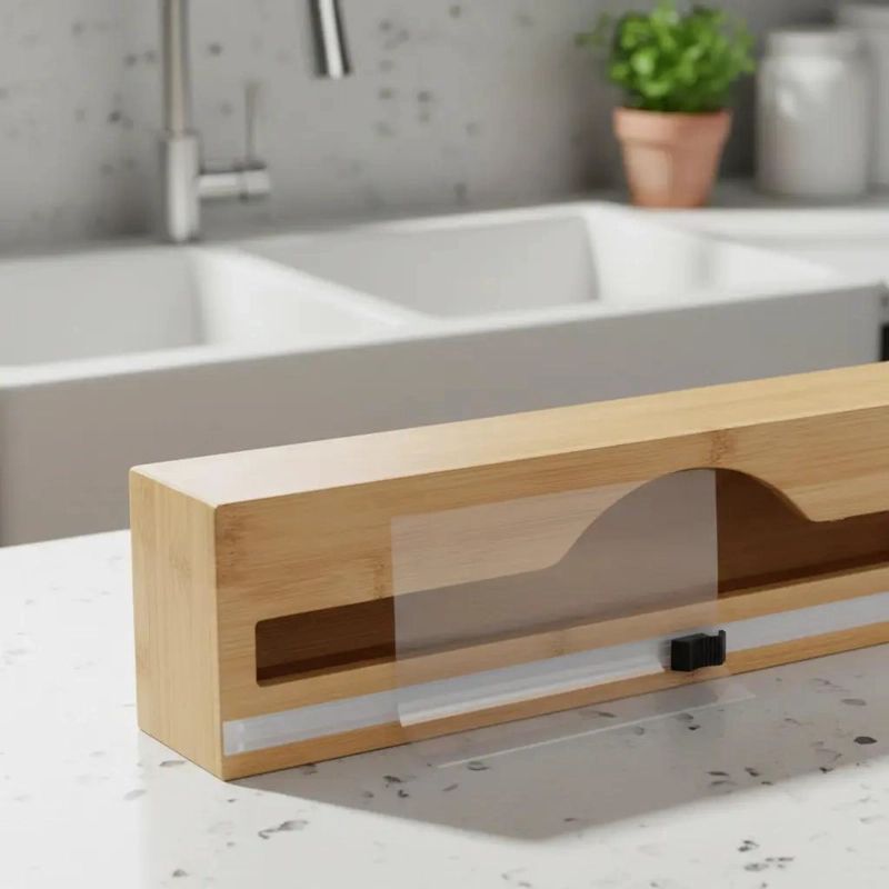 DISPENSADOR DE FILM PLASTICO CON CUCHILLO PARA COCINA - 6