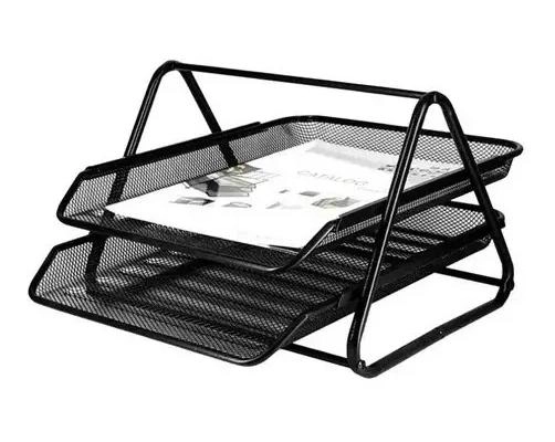 ORGANIZADOR DE ESCRITORIO CON BANDEJA DE 2 NIVELES PARA DOCUMENTOS - 1
