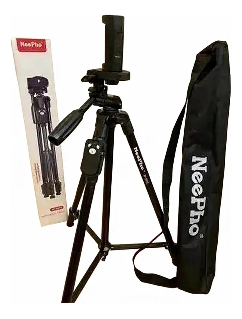 TRIPODE PROFESIONAL AJUSTABLE CON SOPORTE PARA CELULAR Y CAMARA - 1