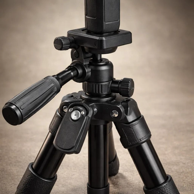 TRIPODE PROFESIONAL AJUSTABLE CON SOPORTE PARA CELULAR Y CAMARA - 5