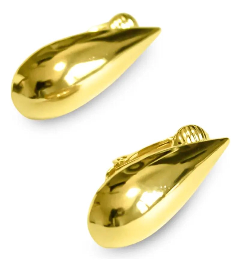 AROS DE GOTA ELEGANTES ENCHAPADOS EN ORO 18K - 1