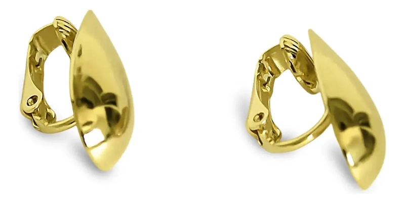 AROS DE GOTA ELEGANTES ENCHAPADOS EN ORO 18K - 2
