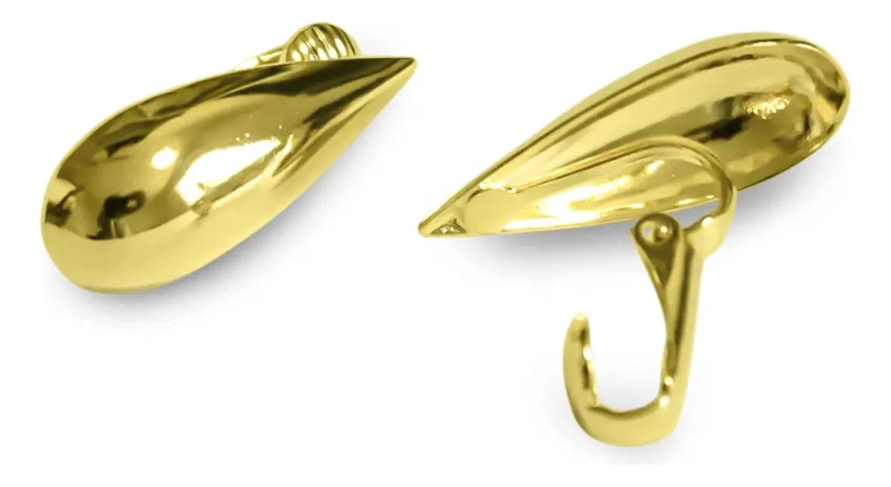 AROS DE GOTA ELEGANTES ENCHAPADOS EN ORO 18K - 3