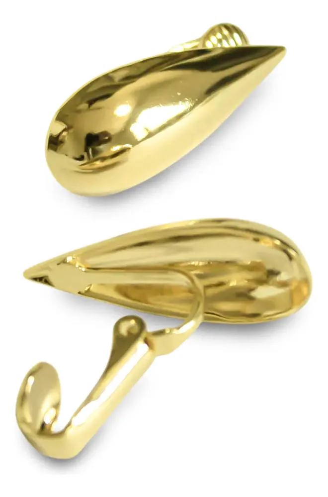 AROS DE GOTA ELEGANTES ENCHAPADOS EN ORO 18K - 4