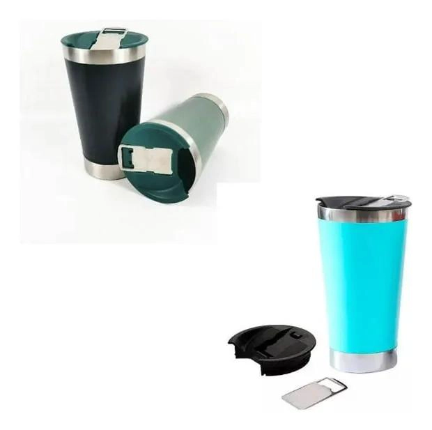 VASO TE RMICO DE ACERO INOXIDABLE 502ML CON DESTAPADOR - 2