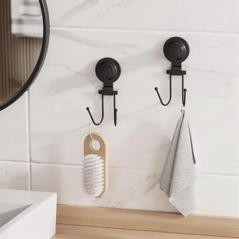 GANCHO DOBLE SUCCION PARA BAÑO Y COCINA ORGANIZADOR - 1