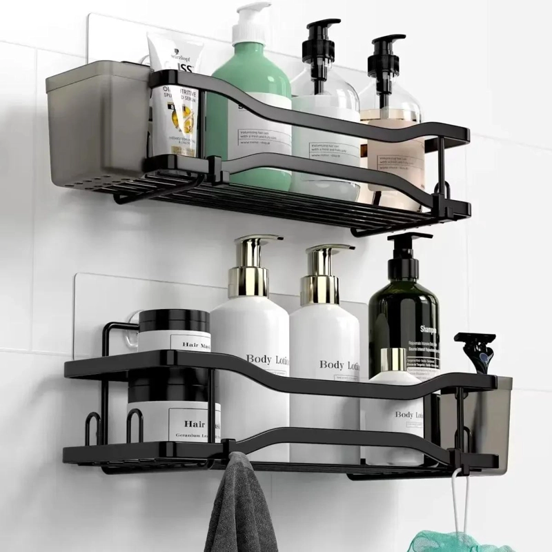 ORGANIZADOR DE DUCHA CON CANASTILLOS DE ACERO INOXIDABLE - 1