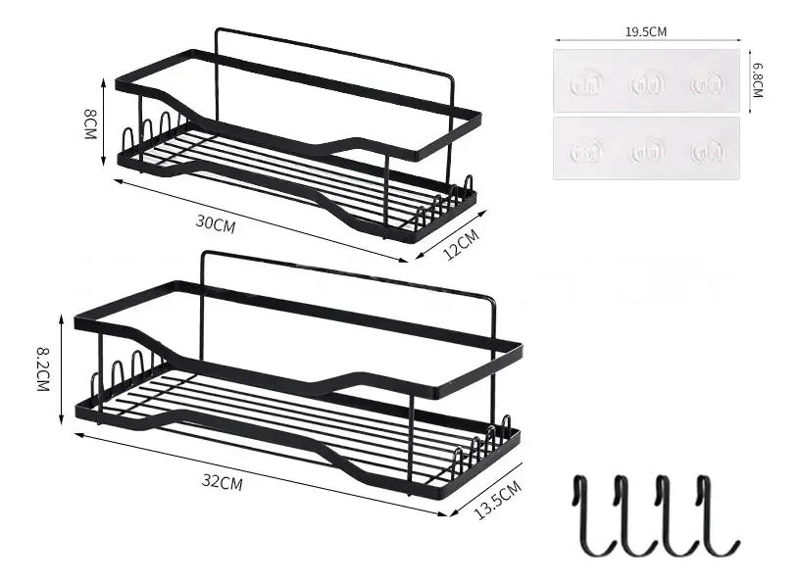 ORGANIZADOR DE DUCHA CON CANASTILLOS DE ACERO INOXIDABLE - 2