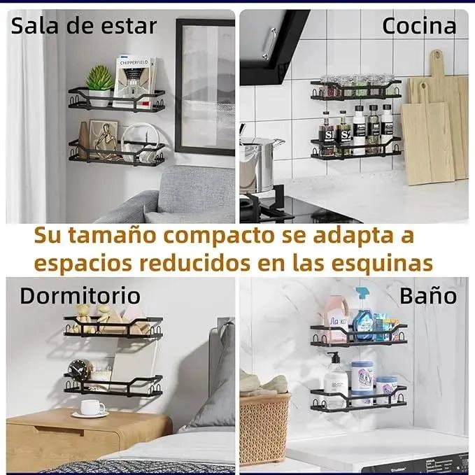 ORGANIZADOR DE DUCHA CON CANASTILLOS DE ACERO INOXIDABLE - 4