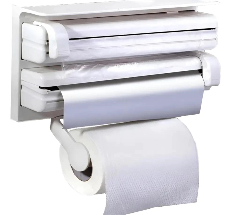 PORTARROLLO DISPENSADOR TRIPLE PARA PAPEL EN COCINA - 1
