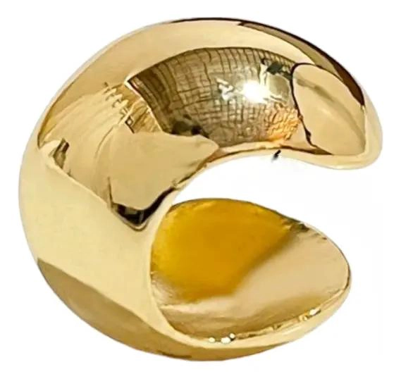 AROS EARCUFF MAXI BOLA DORADOS CON BAÑO DE ORO 18K SIN PERFORACION - 1