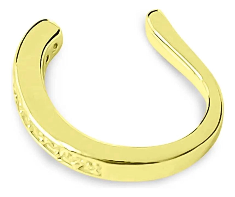 ARO CINTILLO DE PLATA BAÑADO EN ORO CON CIRCONES BLANCOS - 2