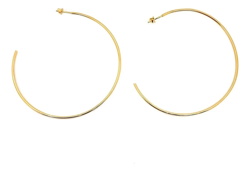 AROS ARGOLLAS ENCHAPADOS EN ORO 18K DE 65MM - 2