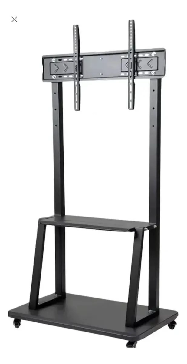 SOPORTE MOVIL PARA TELEVISOR CON REPISA AJUSTABLE Y ESTABILIDAD - 4