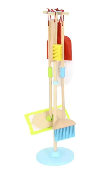 SET DE ASEO DIDACTICO DE MADERA PARA NIÑOS 6 PIEZAS - 1