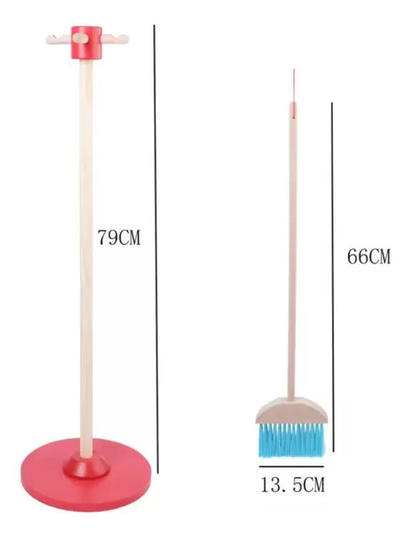SET DE ASEO DIDACTICO DE MADERA PARA NIÑOS 6 PIEZAS - 2