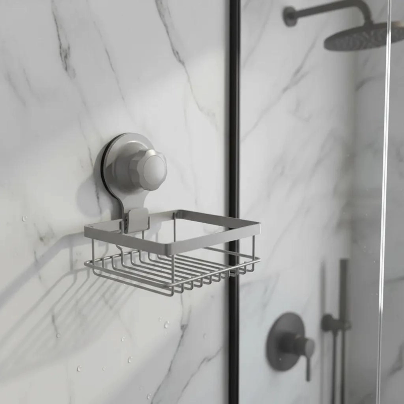 ORGANIZADOR DE DUCHA PARA BAÑO CON ESTANTE RESISTENTE - 1