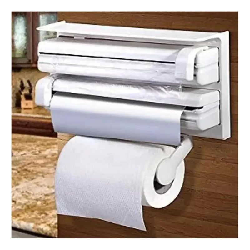 DISPENSADOR TRIPLE PARA TOALLAS DE COCINA CON DISEÑO MODERNO - 4