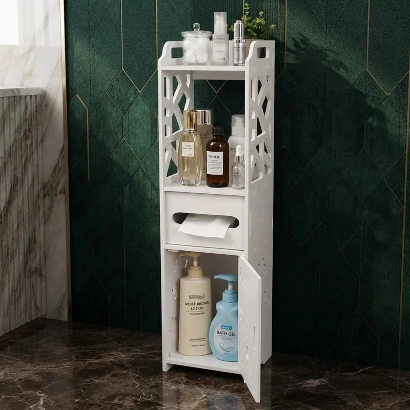 GABINETE ORGANIZADOR DE BAÑO CON ESTILO MODERNO Y FUNCIONALIDAD - 1