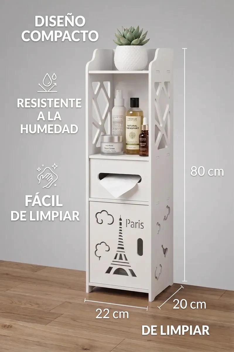 GABINETE ORGANIZADOR DE BAÑO CON ESTILO MODERNO Y FUNCIONALIDAD - 3