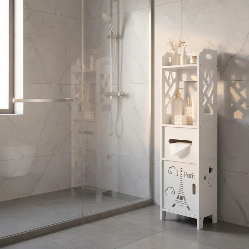 GABINETE ORGANIZADOR DE BAÑO CON ESTILO MODERNO Y FUNCIONALIDAD - 4