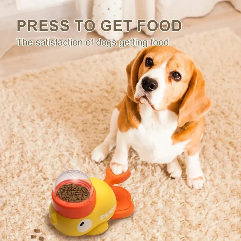 DISPENSADOR DE ALIMENTO INTERACTIVO PARA MASCOTAS AMARILLO - 8
