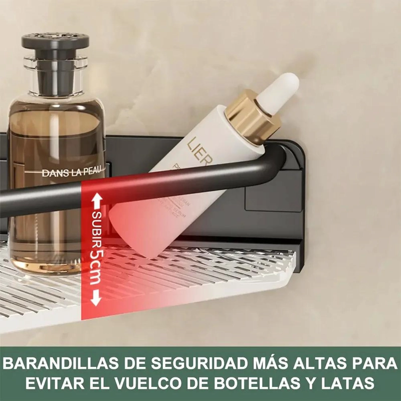 ESTANTE ESQUINERO DE ALMACENAMIENTO PARA BAÑO Y JABONERAS - 9