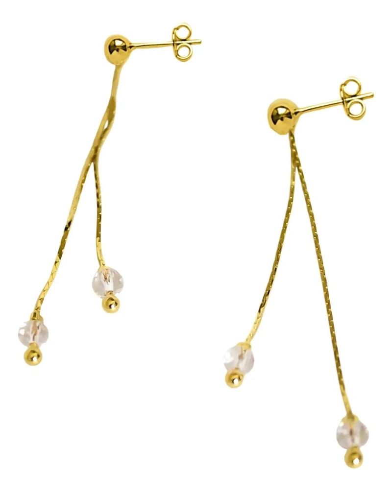 AROS LARGOS CON CRISTALES ENCHAPADOS EN ORO 18K - 4