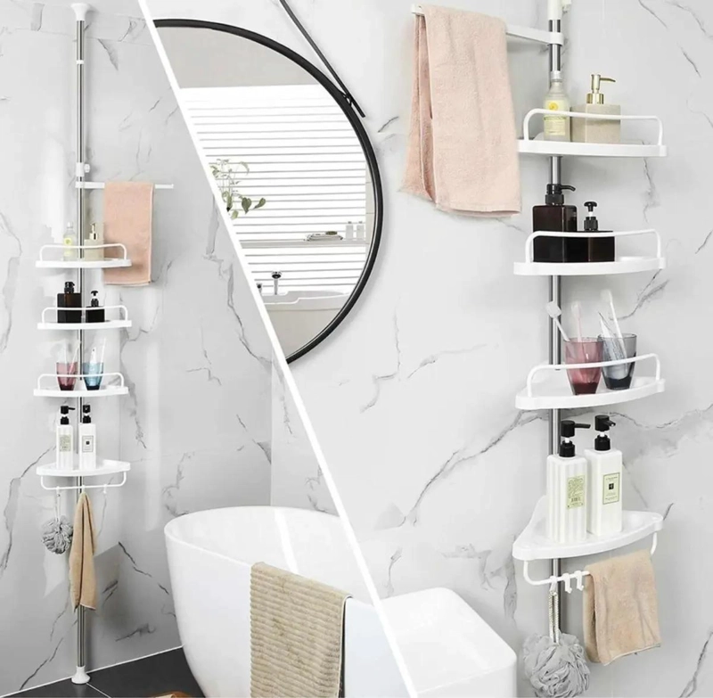 ESTANTERIA AJUSTABLE PARA DUCHA Y BAÑO HASTA 2.6M - 3