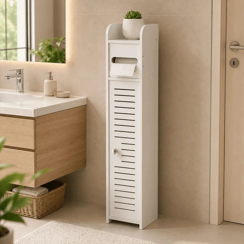 MUEBLE ORGANIZADOR ESQUINERO PARA BAÑO VERTICAL COMPACTO - 5