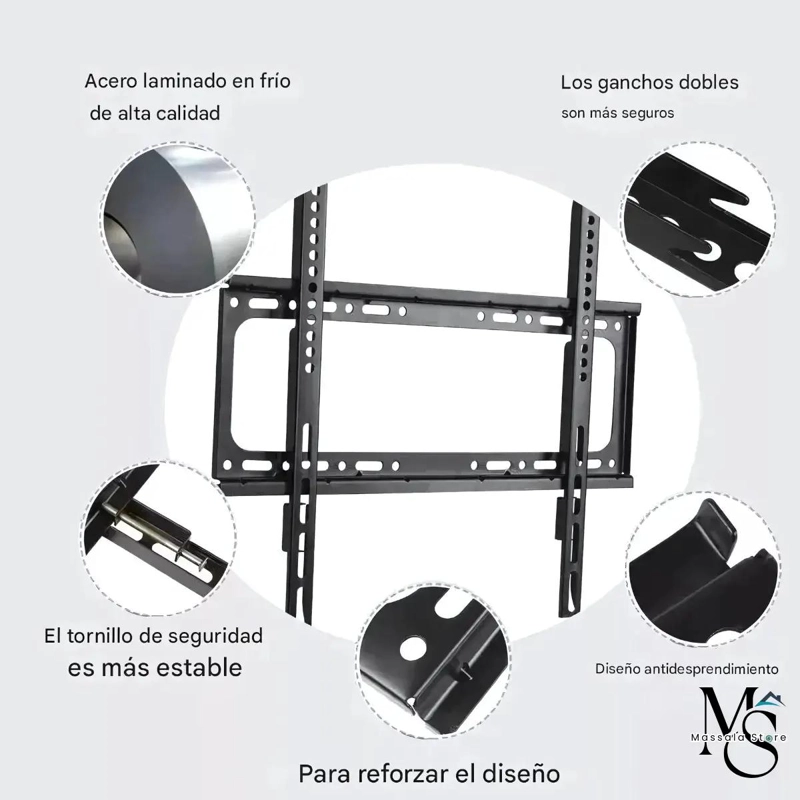 SOPORTE FIJO DE PARED PARA TELEVISORES DE 40 A 85 PULGADAS - 6