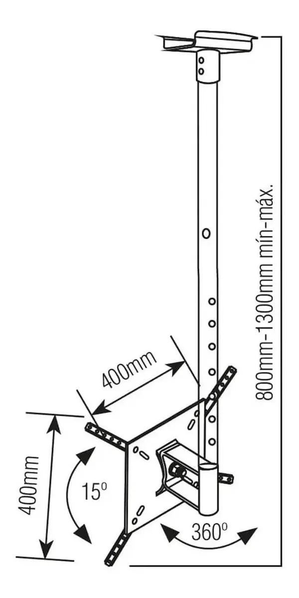SOPORTE DE TECHO AJUSTABLE PARA TV DE 10 A 55 PULGADAS - 3