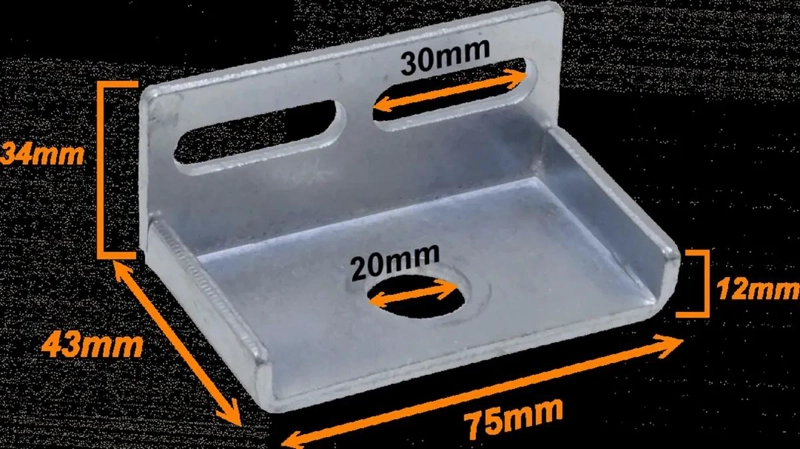 COMPONENTE METALICO PARA COLGANTE 75 X 44 X 35 MM - 3