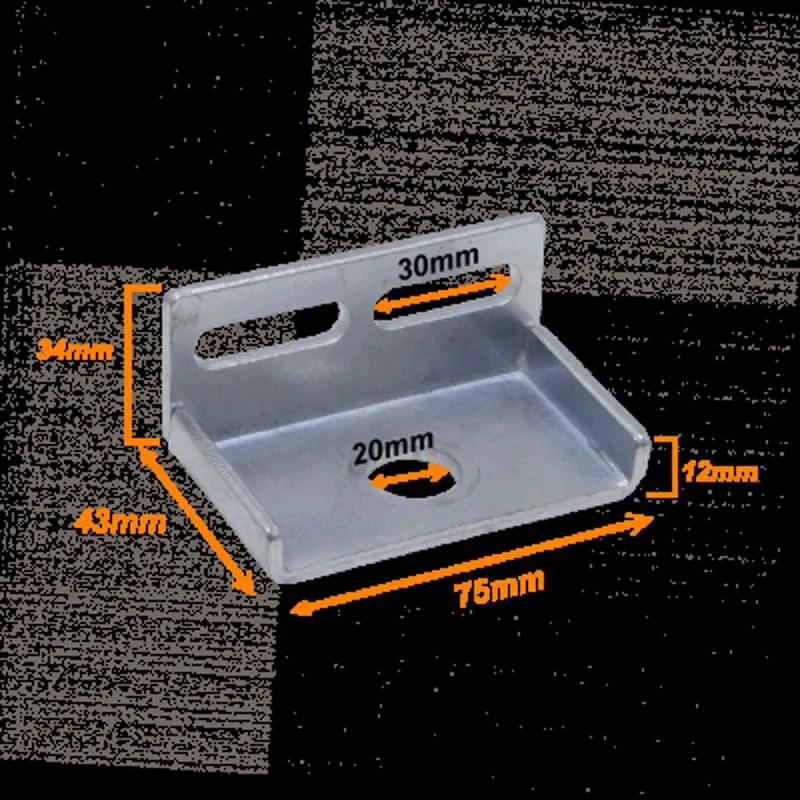 COMPONENTE METALICO PARA COLGANTE 75 X 44 X 35 MM - 4