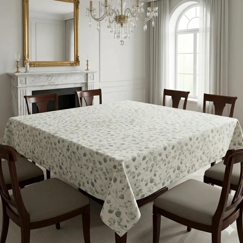 MANTEL CUADRADO IMPERMEABLE PARA MESA DE 180X180 CM CON DISEÑO ELEGANTE - 1