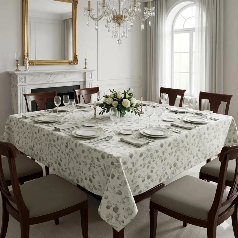 MANTEL CUADRADO IMPERMEABLE PARA MESA DE 180X180 CM CON DISEÑO ELEGANTE - 2