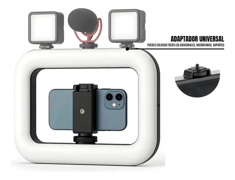 CUADRO DE LUZ LED PORTATIL PARA MOVIL CON 240 LED - 3