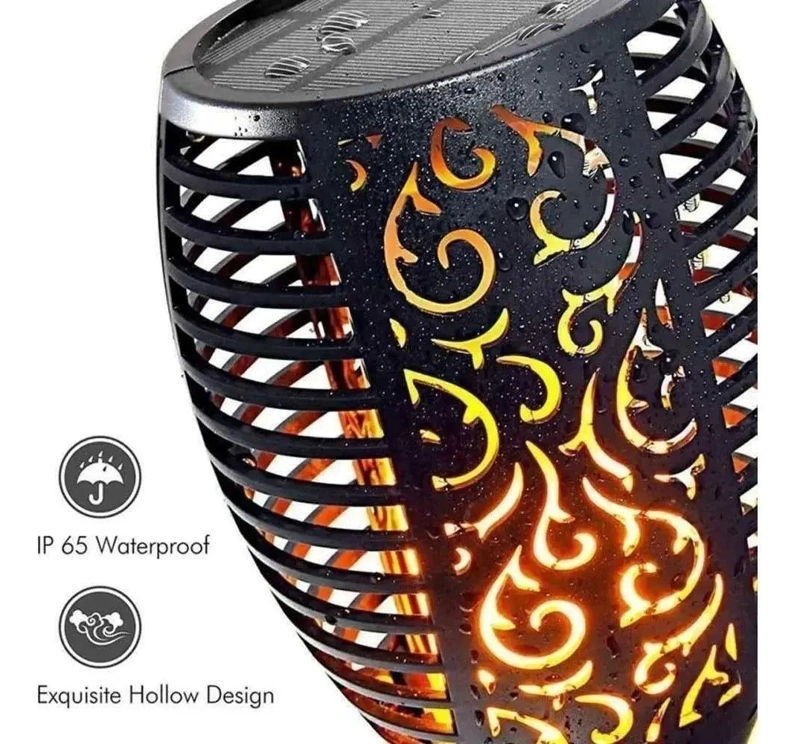 PACK DE 4 LAMPARAS SOLARES LED ANTORCHAS DECORATIVAS - 5