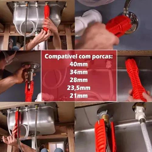 LLAVE AJUSTABLE FLEXIBLE PARA DESAGÜE DE COCINA MULTIUSO - 1