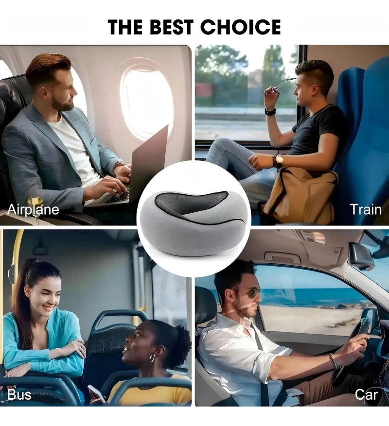ALMOHADA ERGONOMICA DE ESPUMA VISCOELASTICA EN FORMA DE U - 6