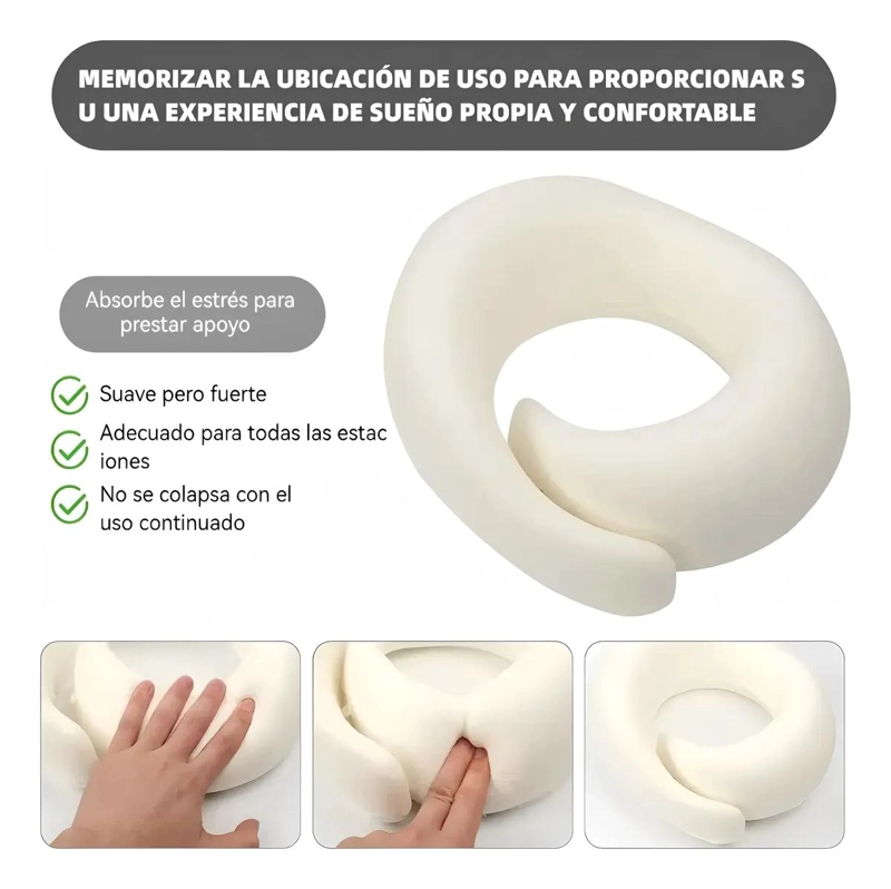 ALMOHADA ERGONOMICA DE ESPUMA VISCOELASTICA EN FORMA DE U - 8