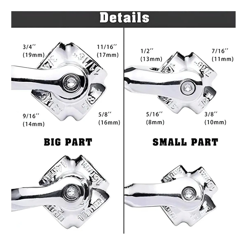 LLAVE UNIVERSAL MULTIFUNCION GIRATORIA 360° 48 EN 1 - 5