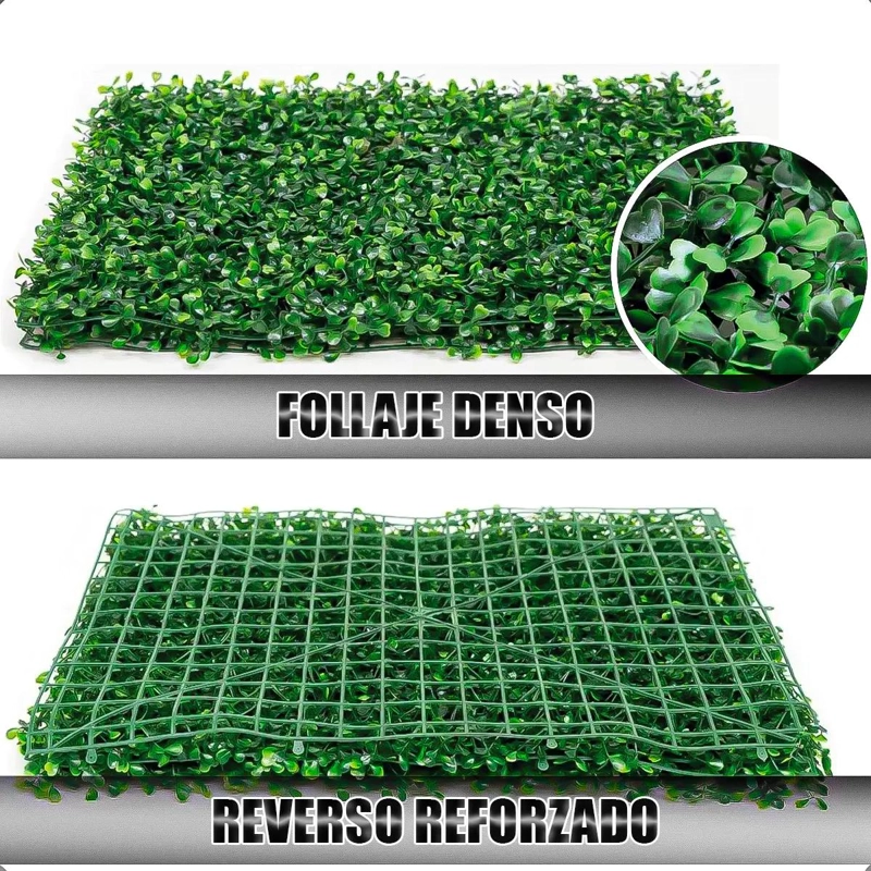 PACK DE 4 PANELES DE JARDIN VERTICAL ARTIFICIAL 60X40 CM - 6