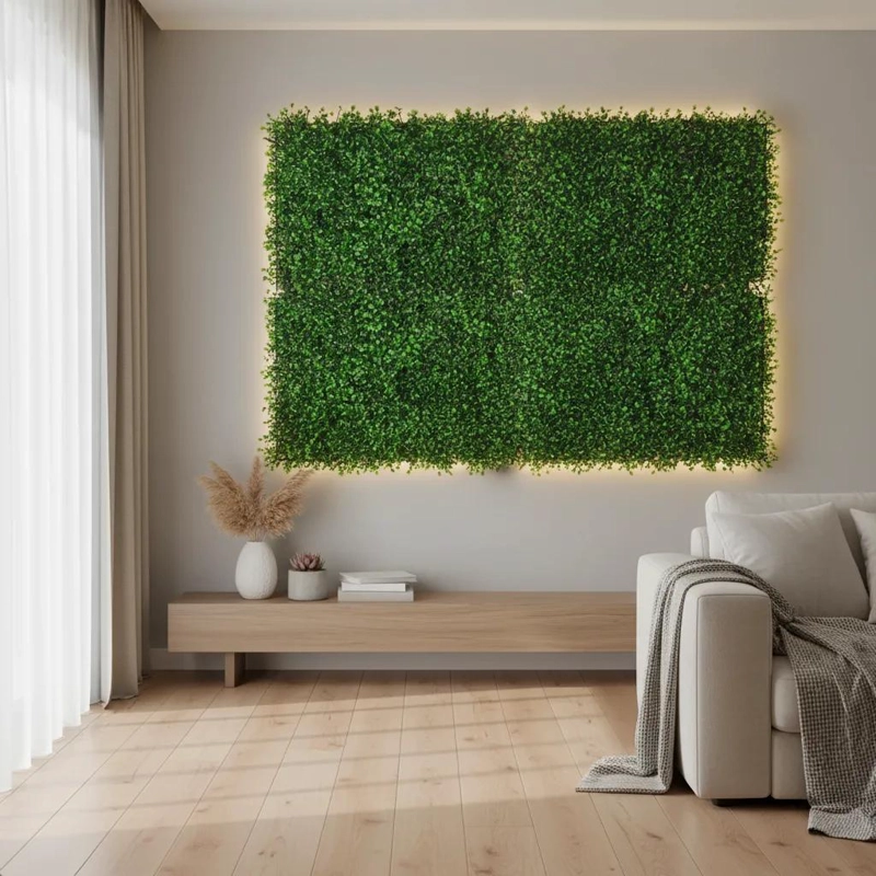 PACK DE 4 PANELES DE JARDIN VERTICAL ARTIFICIAL 60X40 CM - 9