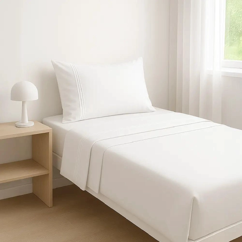 JUEGO DE SABANAS 1,5 PLAZAS ULTRA SUAVE COLOR BLANCO - 5