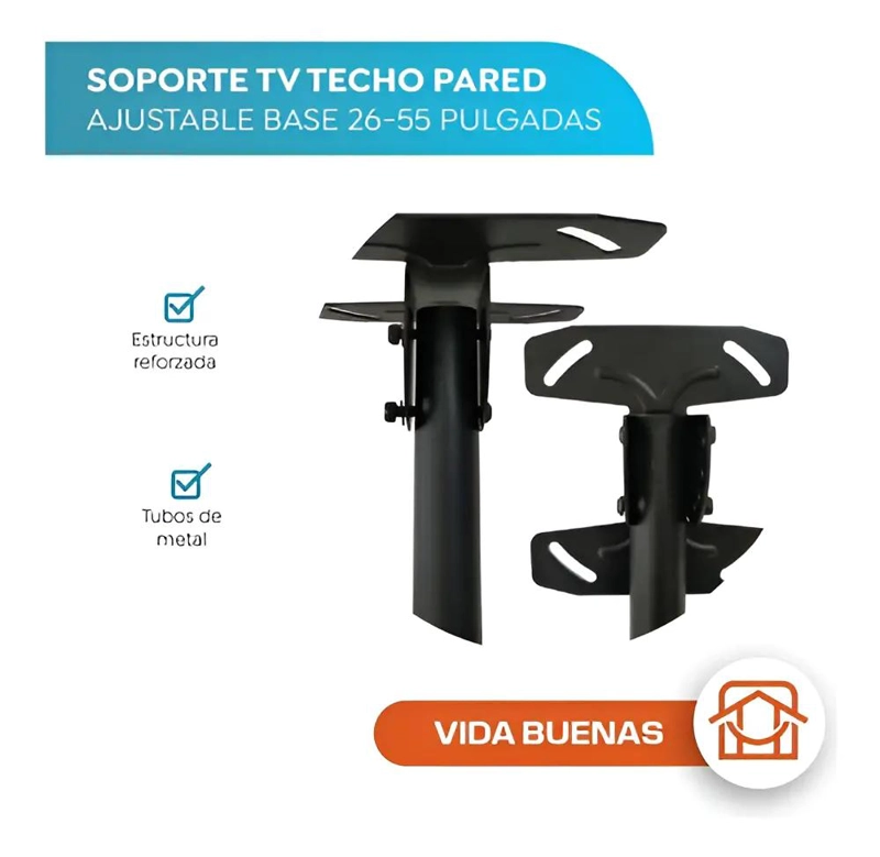 SOPORTE DE TECHO PARA TELEVISORES DE 26 A 55 PULGADAS COLOR NEGRO - 4
