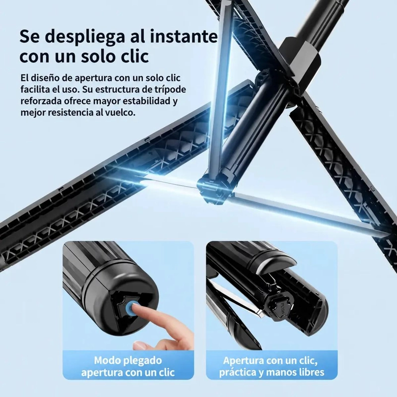 TRIPODE PLEGABLE CON GIMBAL INTELIGENTE Y CONTROL REMOTO - 10