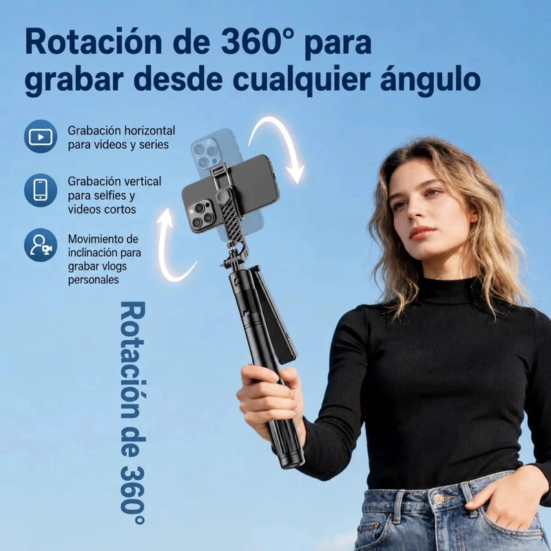 TRIPODE PLEGABLE CON GIMBAL INTELIGENTE Y CONTROL REMOTO - 3