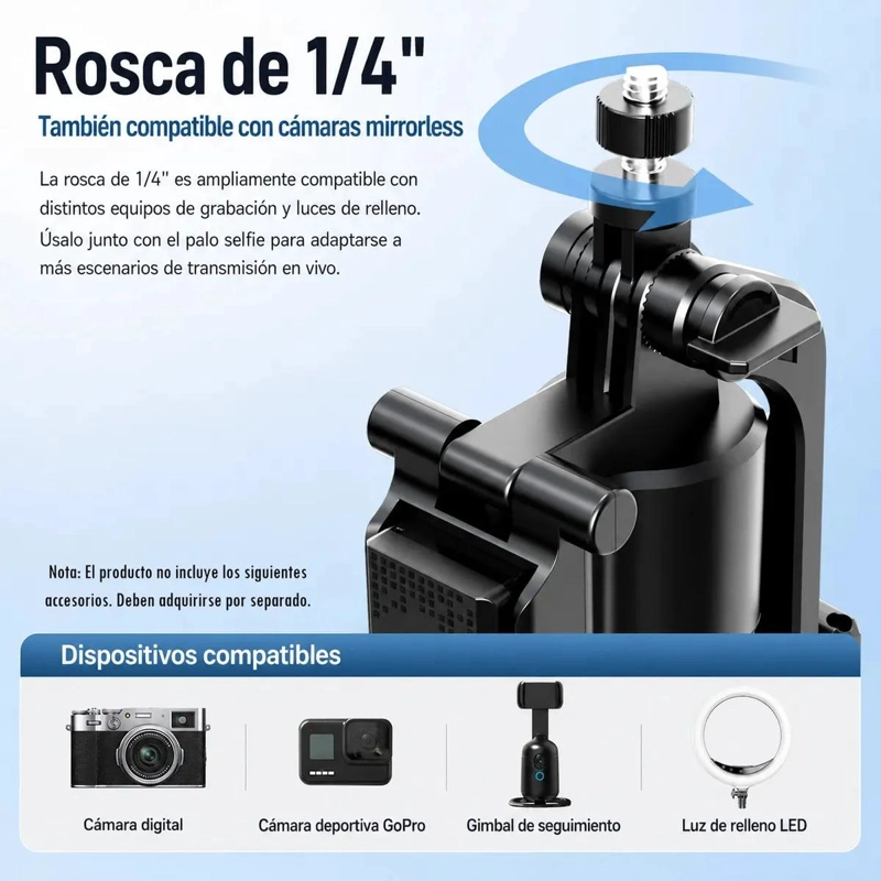 TRIPODE PLEGABLE CON GIMBAL INTELIGENTE Y CONTROL REMOTO - 7